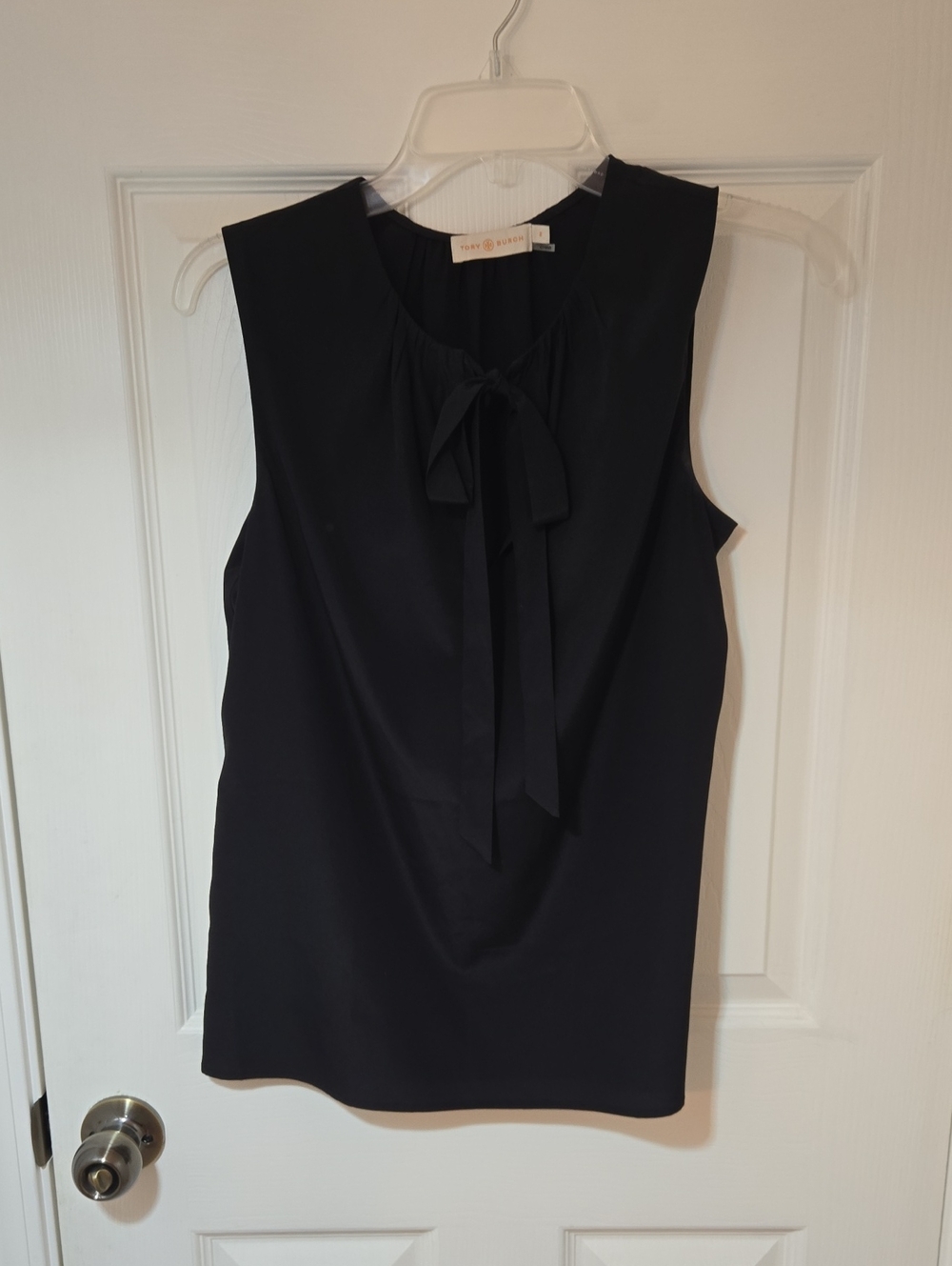 Tory Burch Black Sleeveless Bow-Tie Camisole